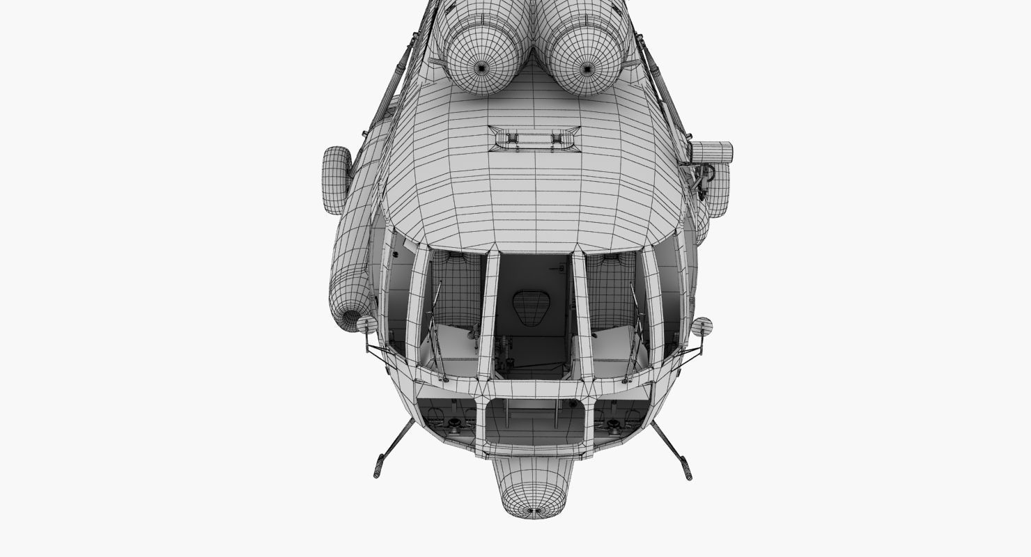 Mi-17 Mexican Police Low-poly 3D model_50