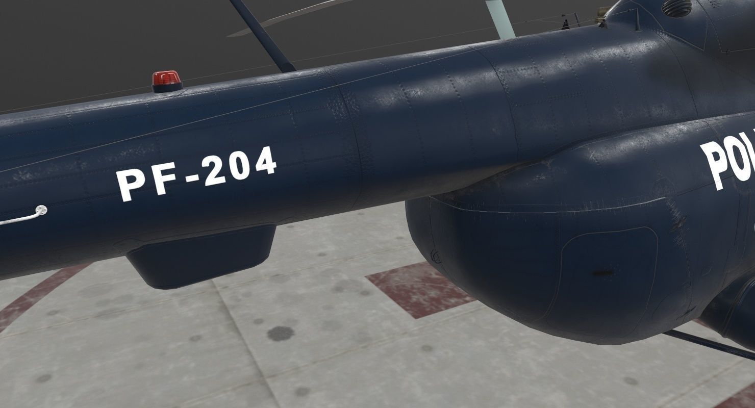 Mi-17 Mexican Police Low-poly 3D model_15