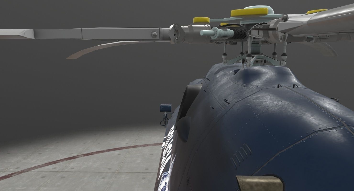 Mi-17 Mexican Police Low-poly 3D model_27