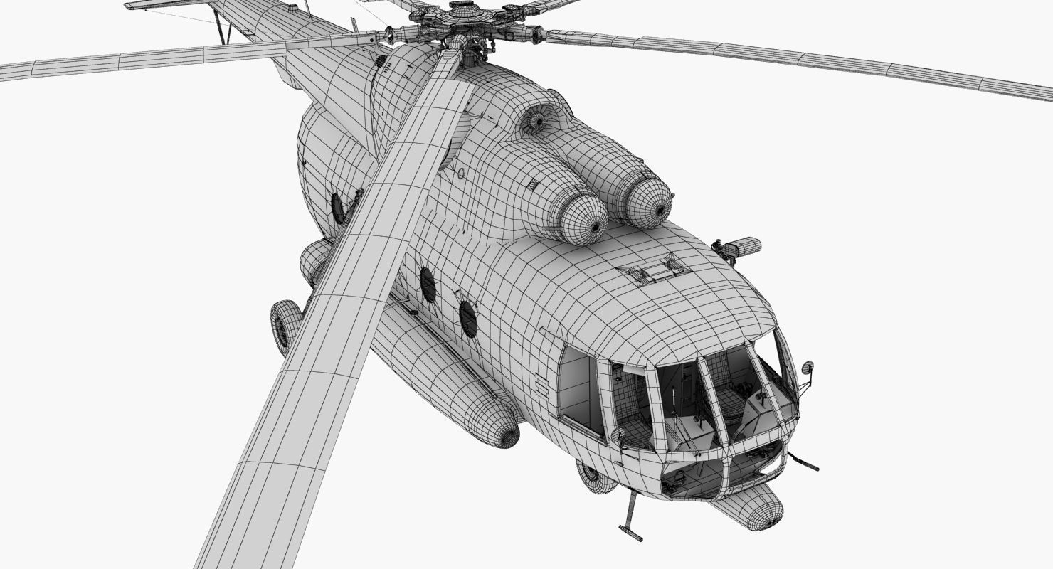 Mi-17 Mexican Police Low-poly 3D model_45