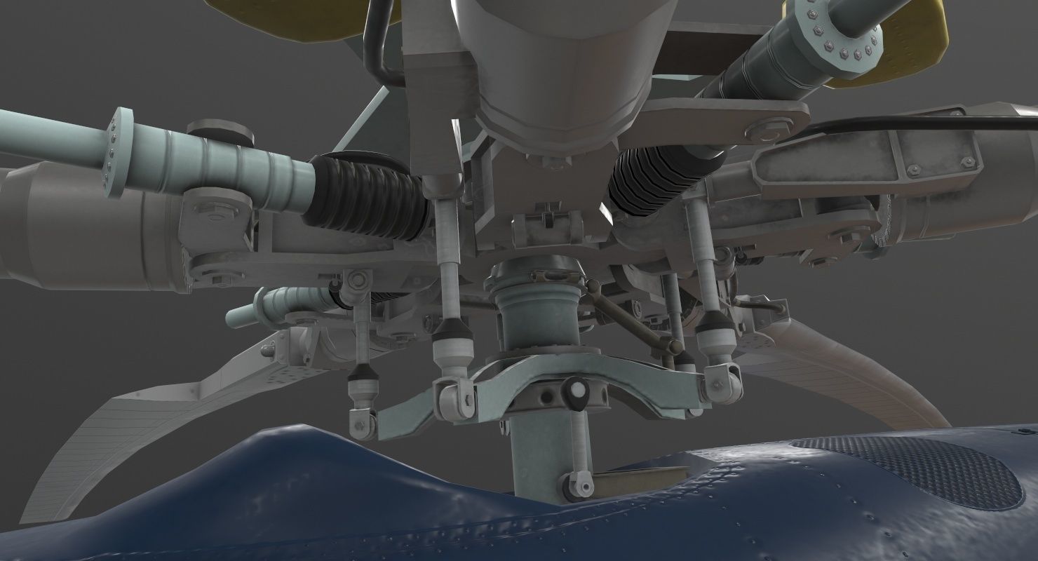 Mi-17 Mexican Police Low-poly 3D model_28