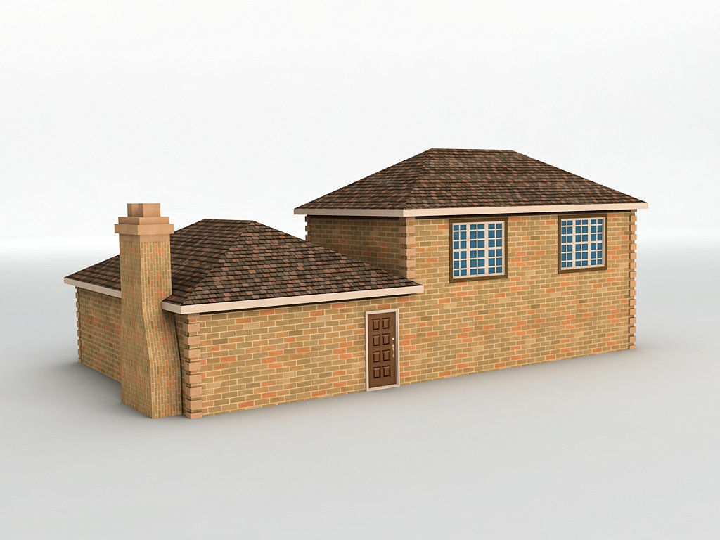 House 7 Low-poly 3D model_1