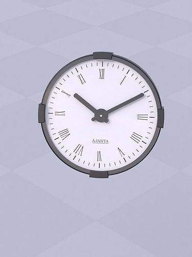 3d wall clock model Free 3D model