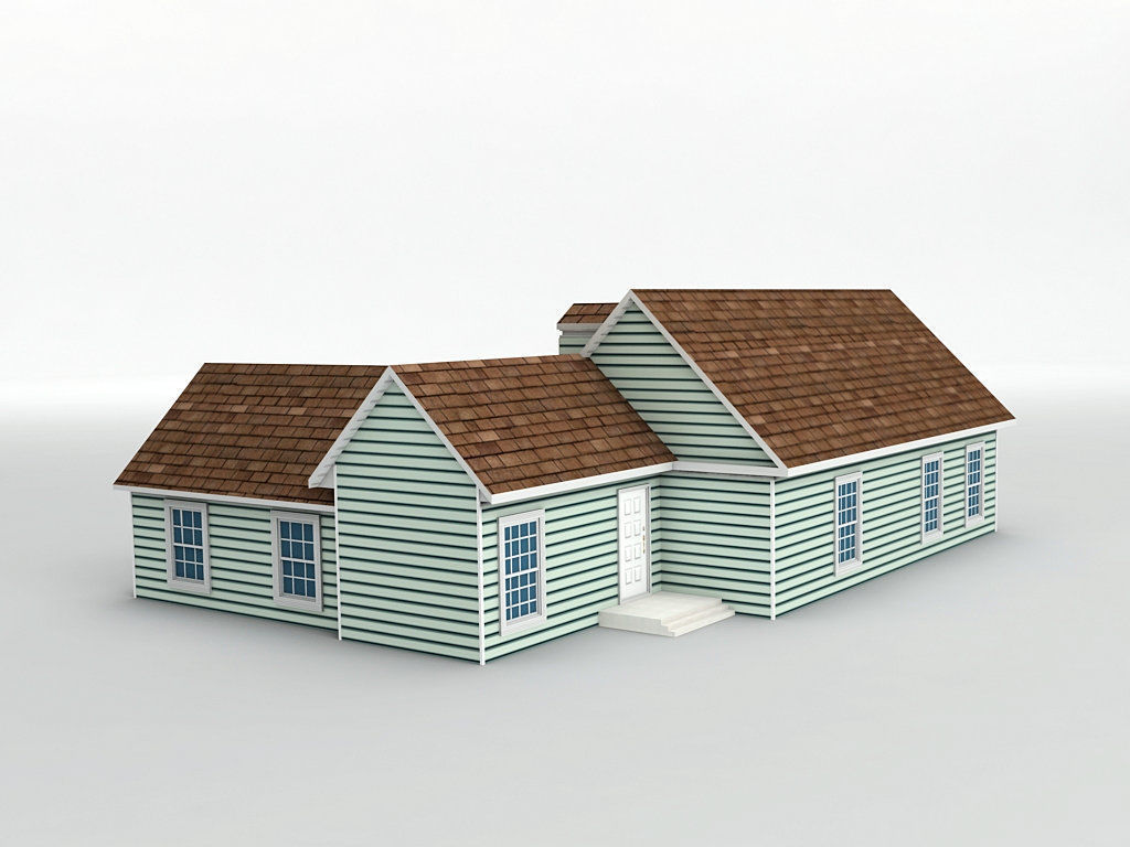 House 9 Low-poly 3D model_1