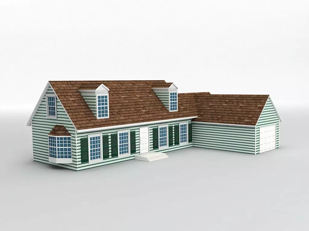 House 9 Low-poly 3D model_0