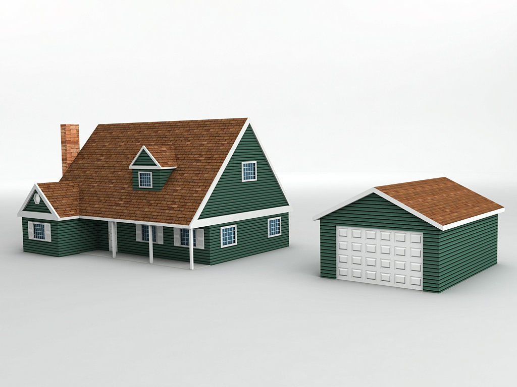 House 11 Low-poly 3D model_1
