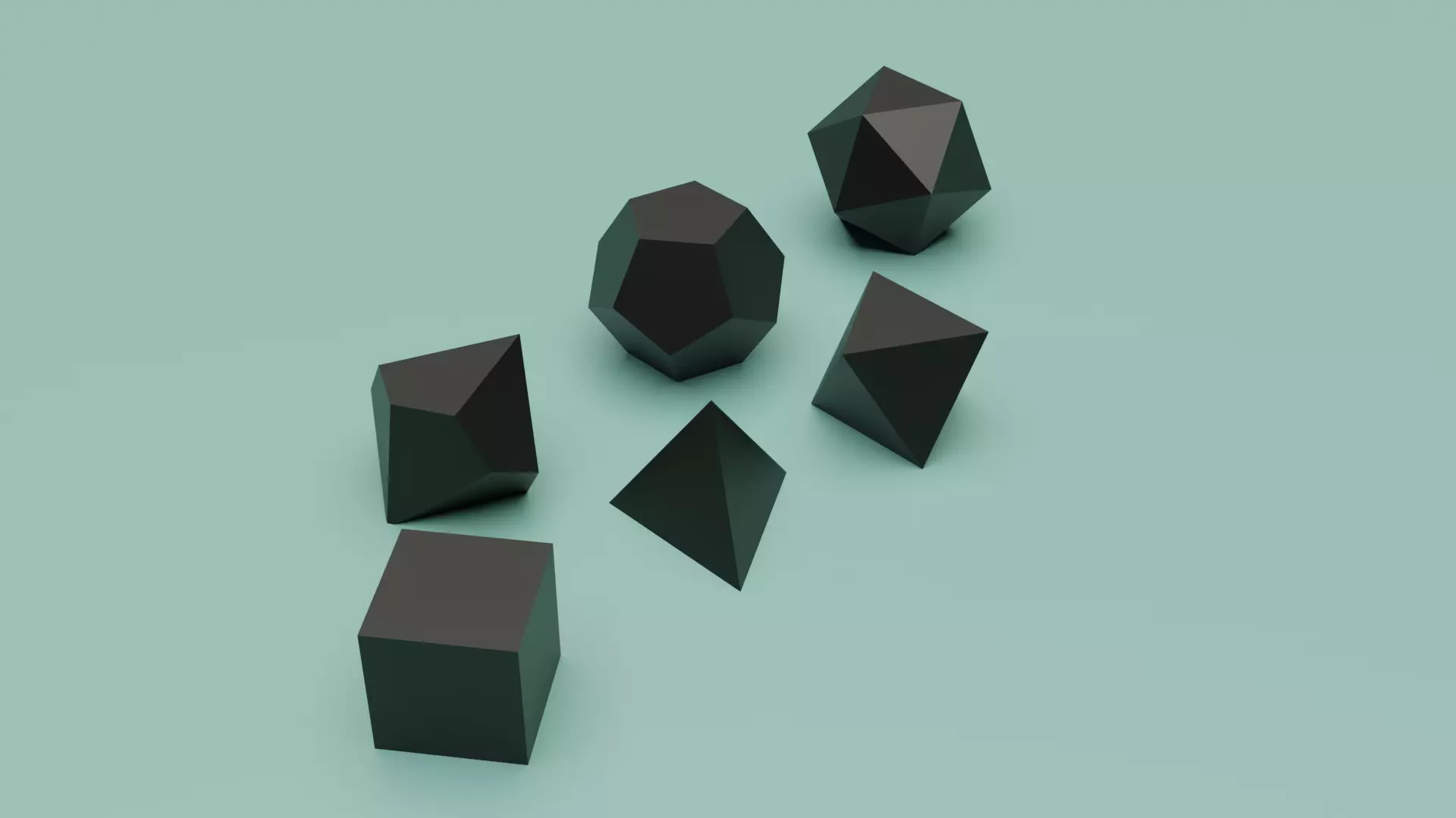 Blank Polyhedral Dice Set 3D print model