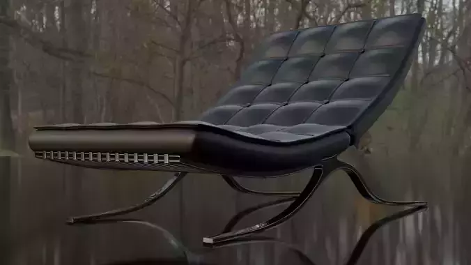 Leather contemporary chair