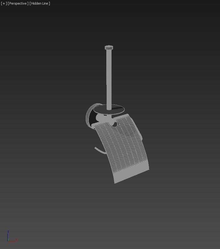 Begonia Paper Holder Redundant Cover 3D model_1