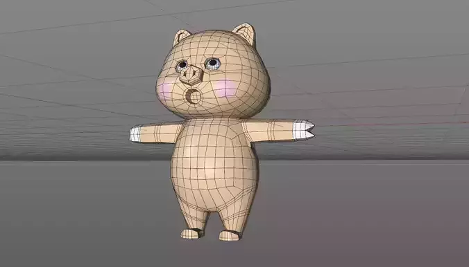  Selling cute pigs---C4D modeling binding 3D model