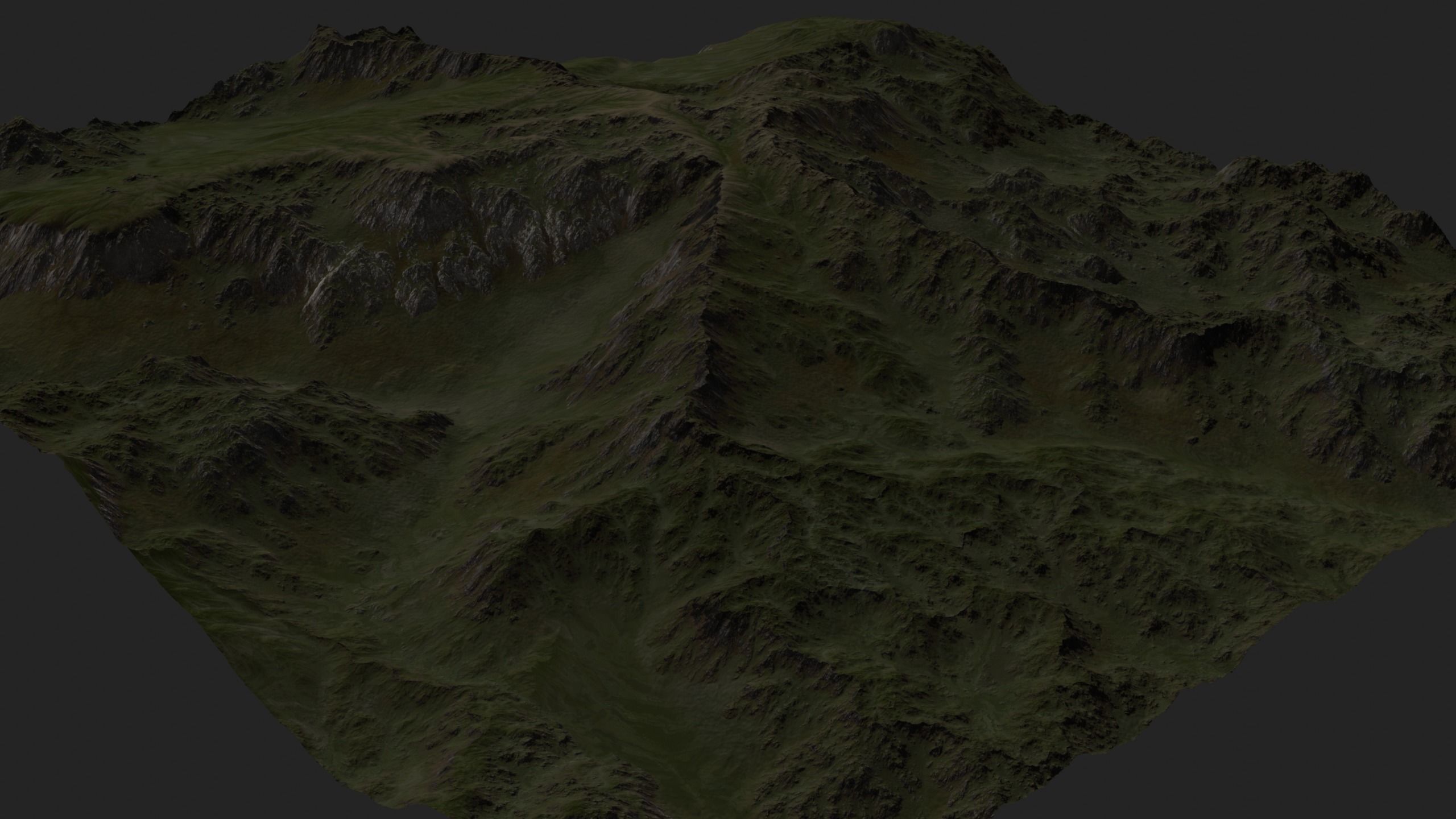 Mountain Set 1 Low-poly 3D model_7