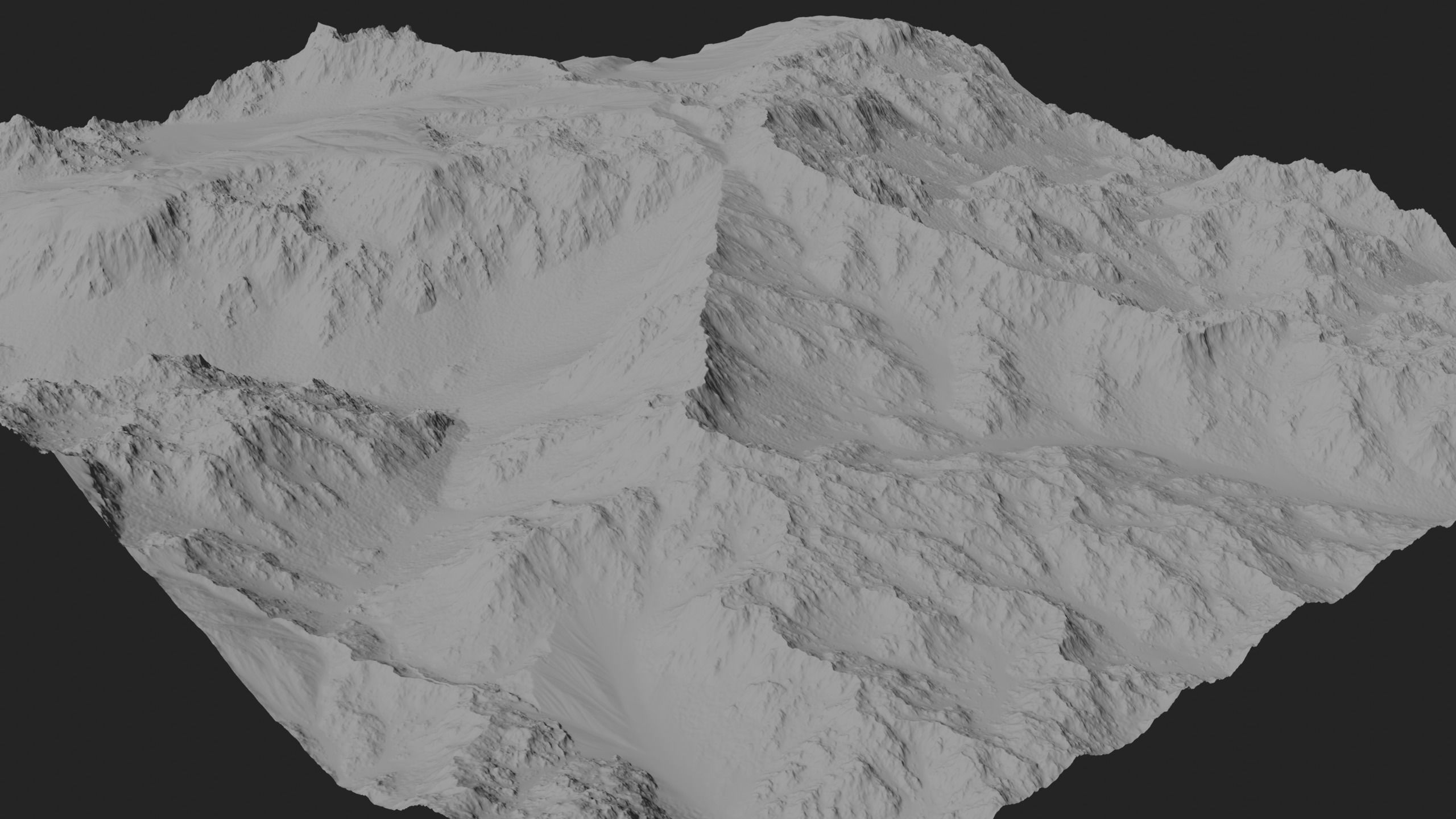 Mountain Set 1 Low-poly 3D model_6