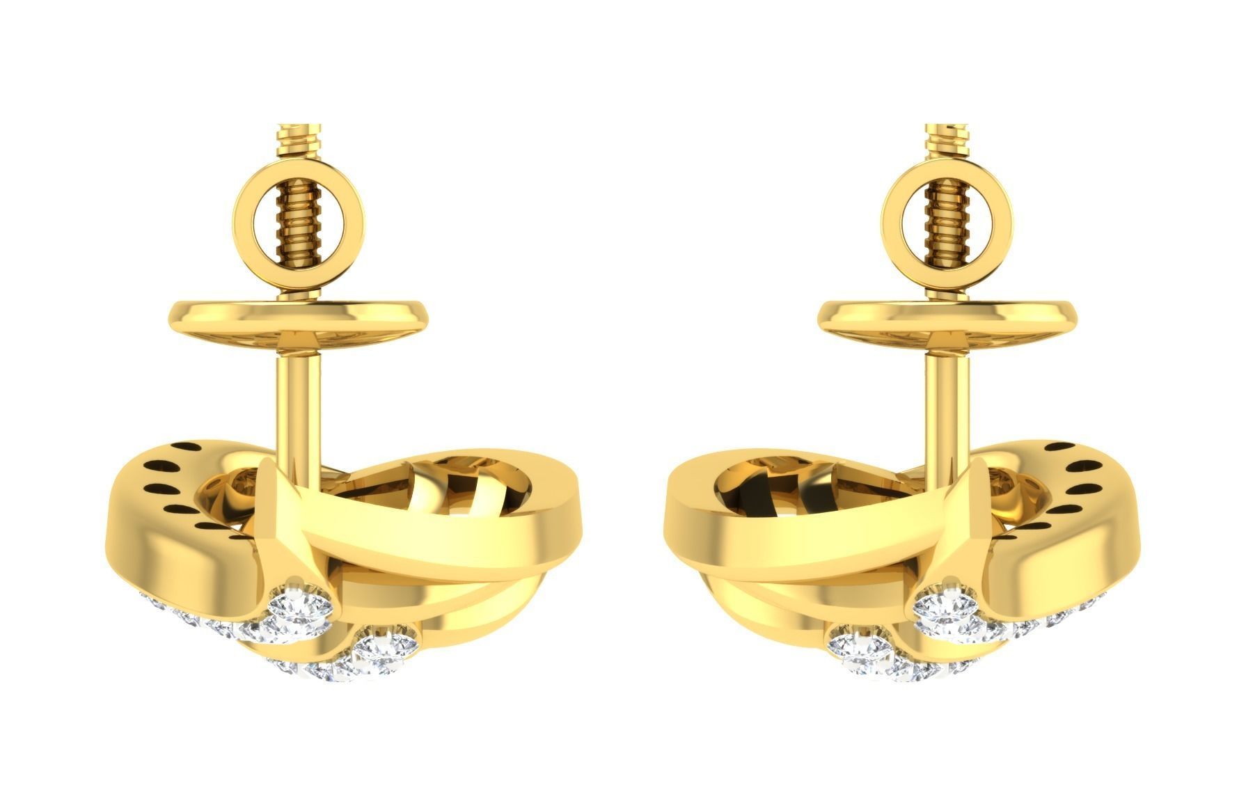 Women pendant earrings set 3dm mgx render detail  3D print model_8