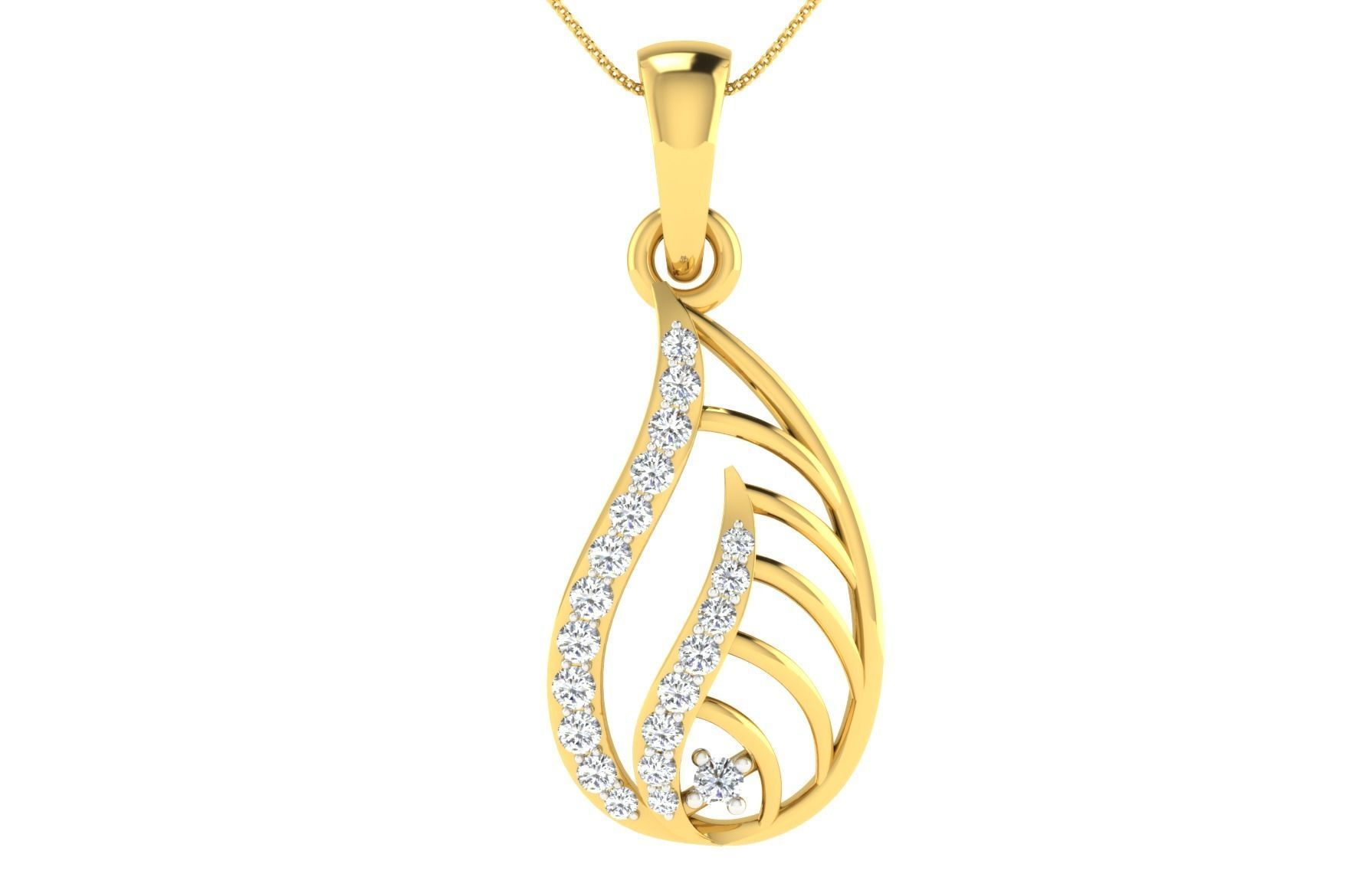 Women pendant earrings set 3dm mgx render detail  3D print model_12