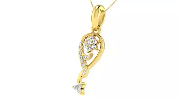 Women pendant earrings set 3dm mgx render detail 