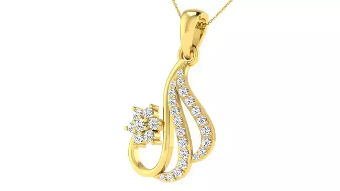 Women pendant earrings set 3dm mgx render detail 