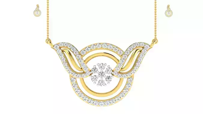 Women pendant earrings set 3dm mgx render detail 