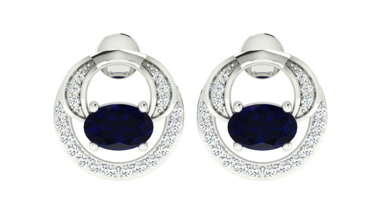 Women pendant earrings set 3dm stl mgx render detail  3D print model_3