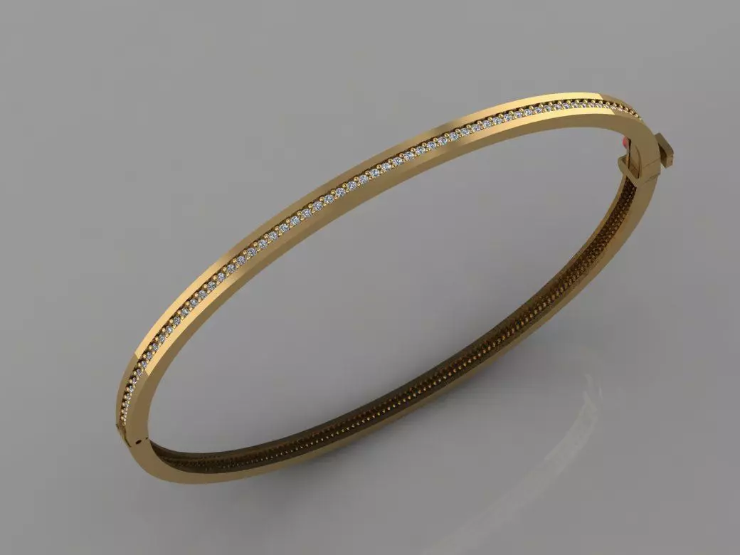 GC GOLD BRC023- Diamond BRACELET 3D print model_0