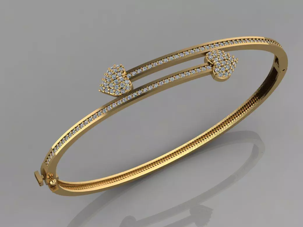 GC GOLD BRC024- Diamond BRACELET 3D print model_0