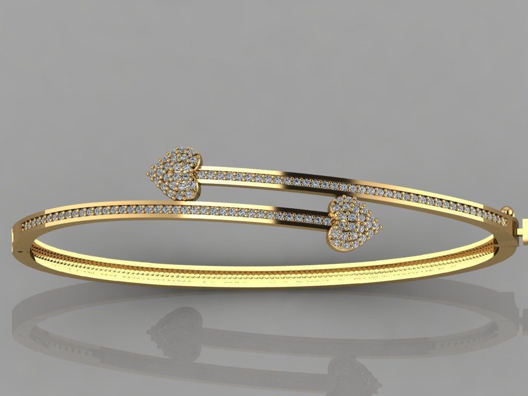 GC GOLD BRC024- Diamond BRACELET 3D print model_1