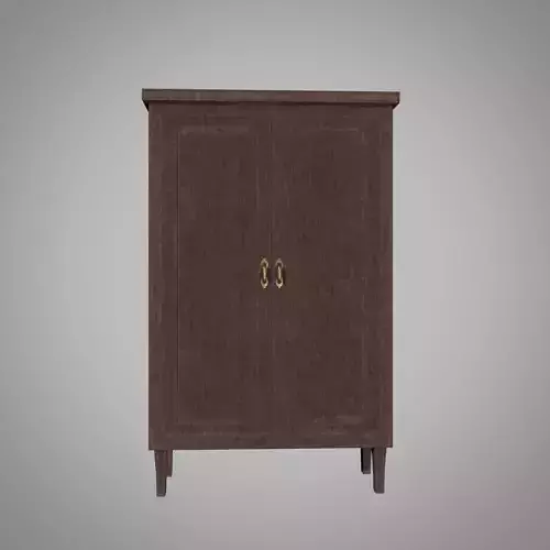 Old Wooden Cabinet Low-poly 3D model