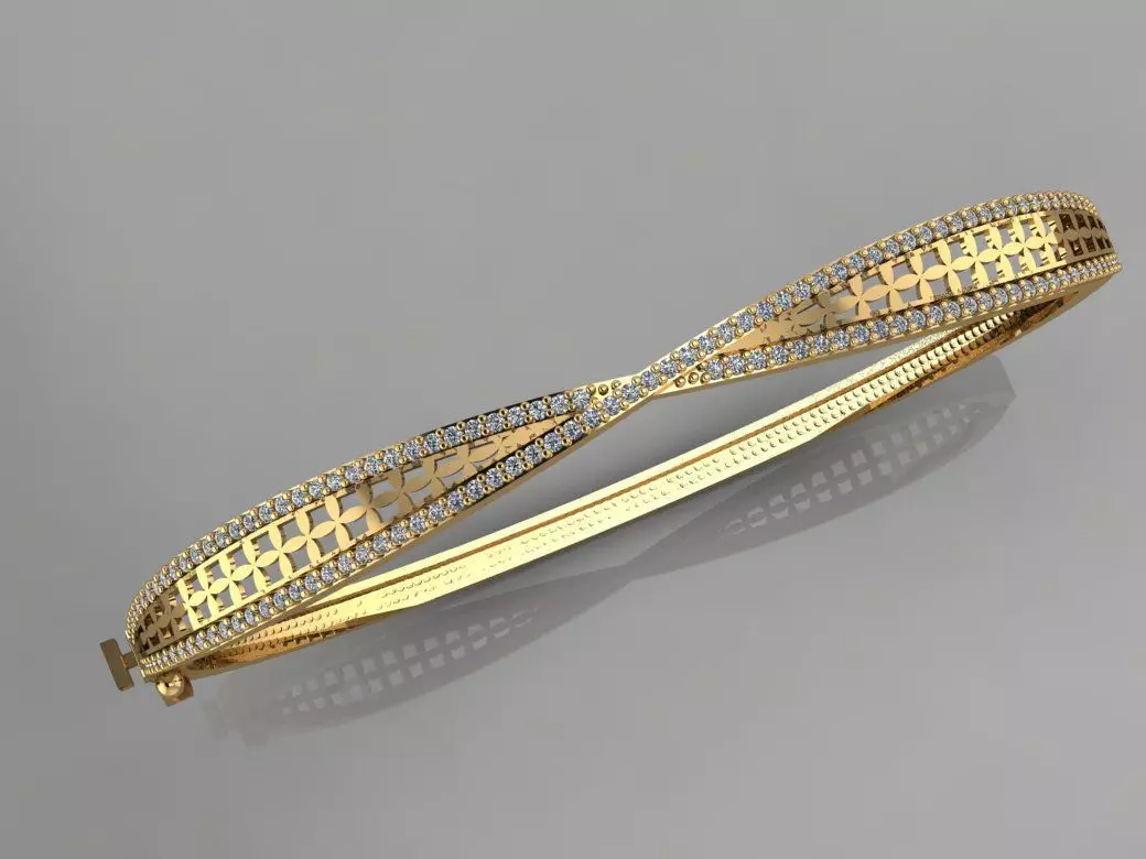 GC GOLD BRC025- Diamond BRACELET  3D print model_0