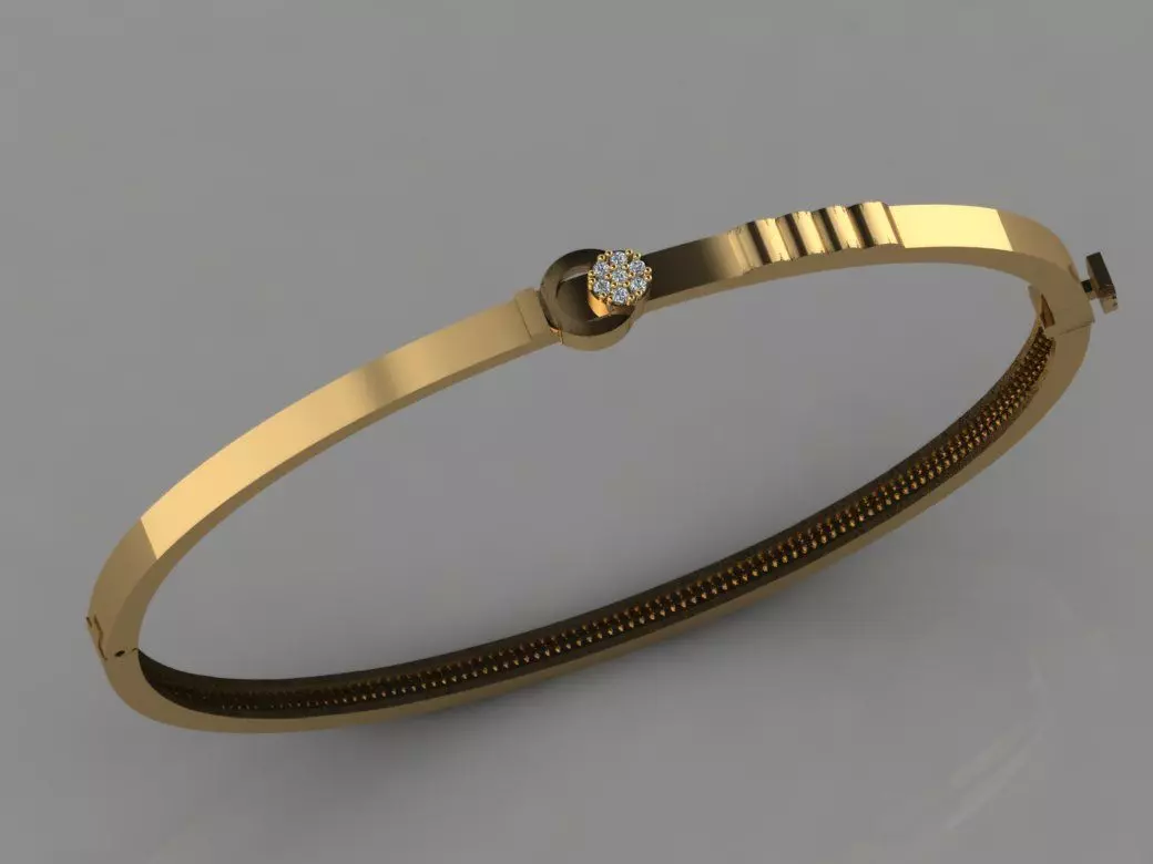 GC GOLD BRC026- Diamond BRACELET 3D print model_0