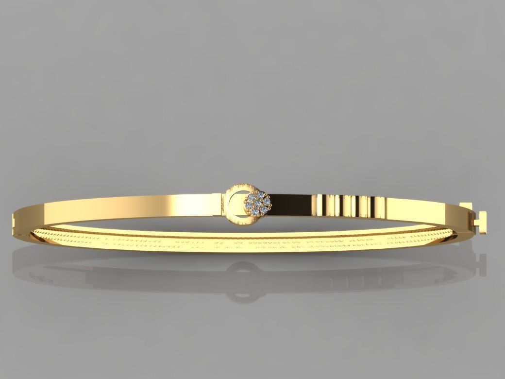 GC GOLD BRC026- Diamond BRACELET 3D print model_1