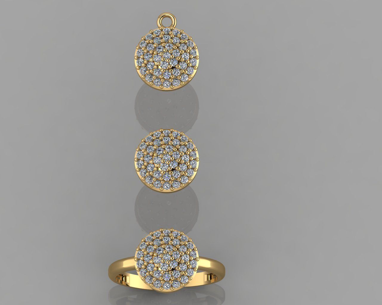 GC GOLD CM013- Diamond set 3D print model_1