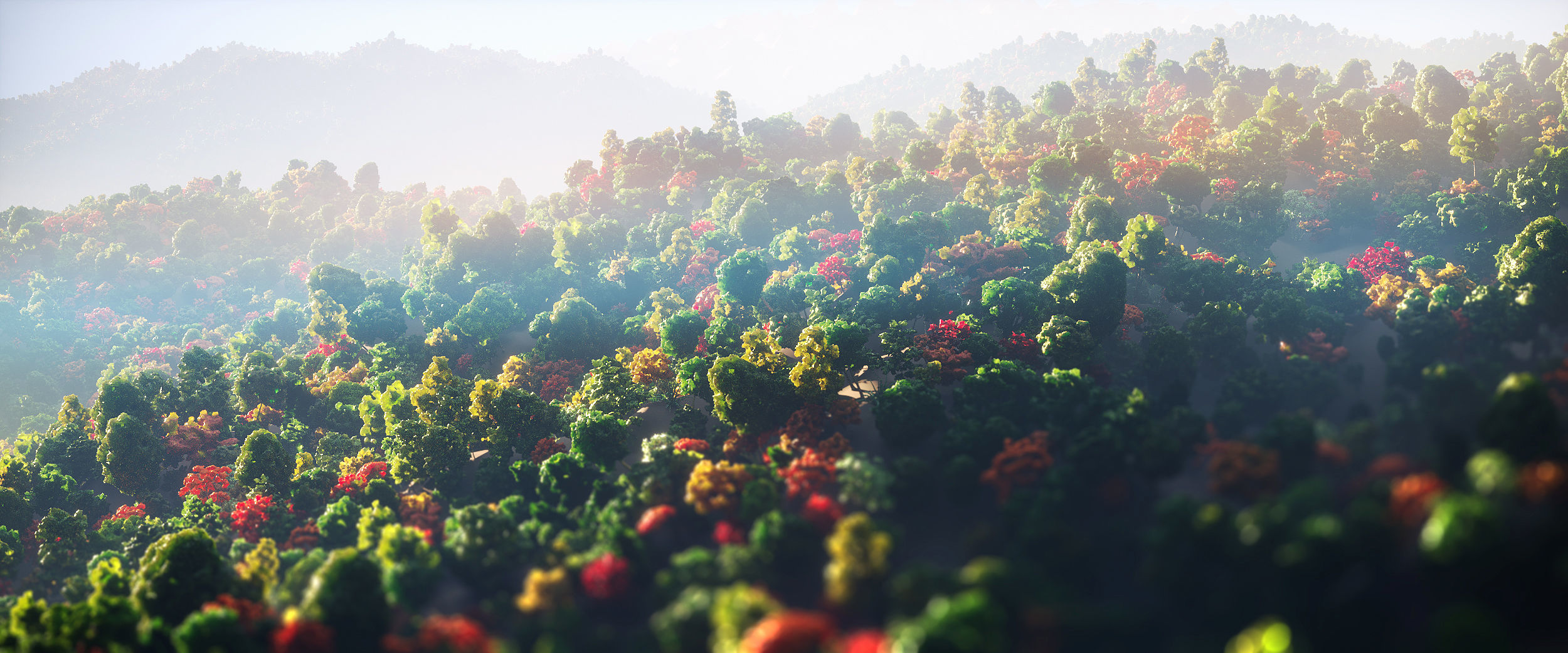 Low Poly Forest Summer Autumn Winter Stylish Low-poly 3D model_2