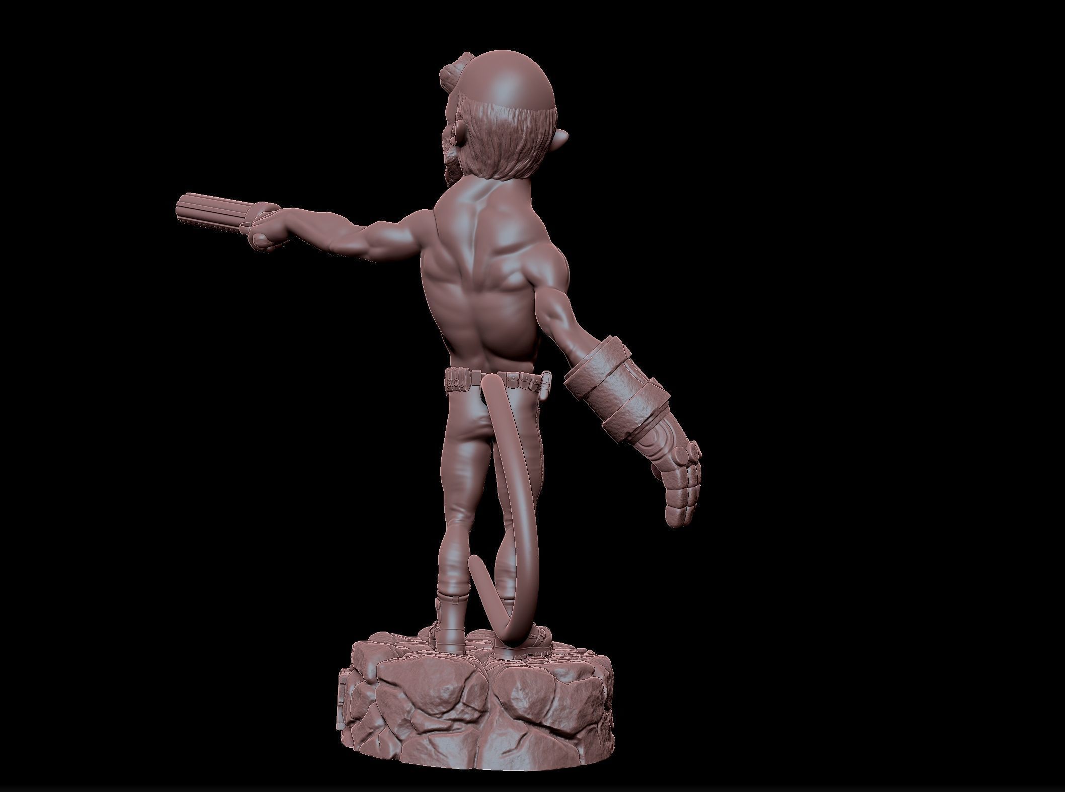 Hellboy miniature 3D print model_9