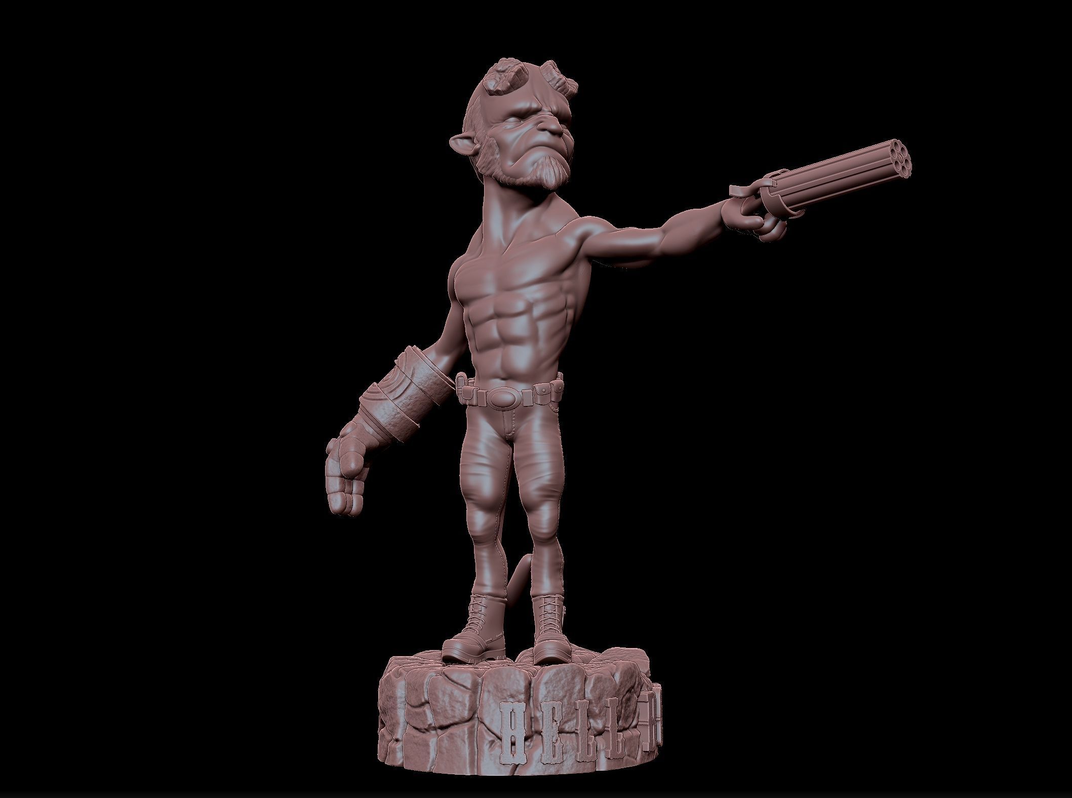 Hellboy miniature 3D print model_1