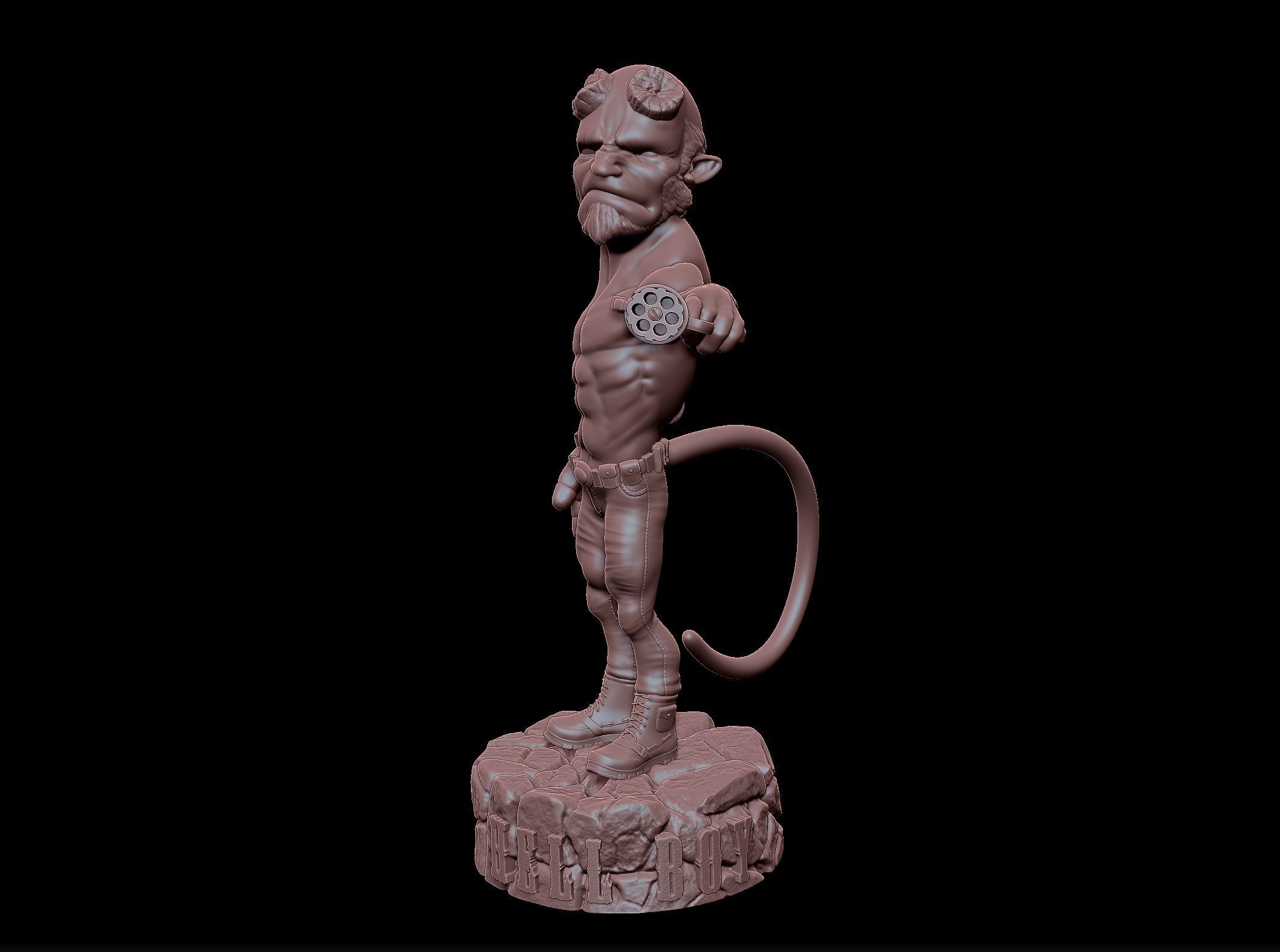 Hellboy miniature 3D print model_6
