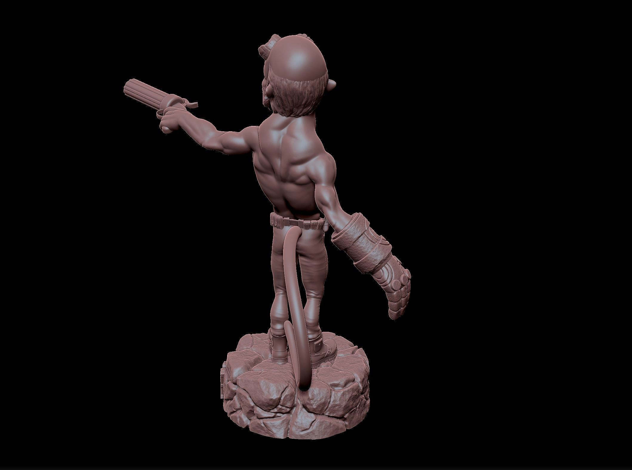 Hellboy miniature 3D print model_4
