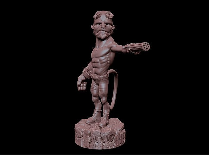 Hellboy miniature  3D print model