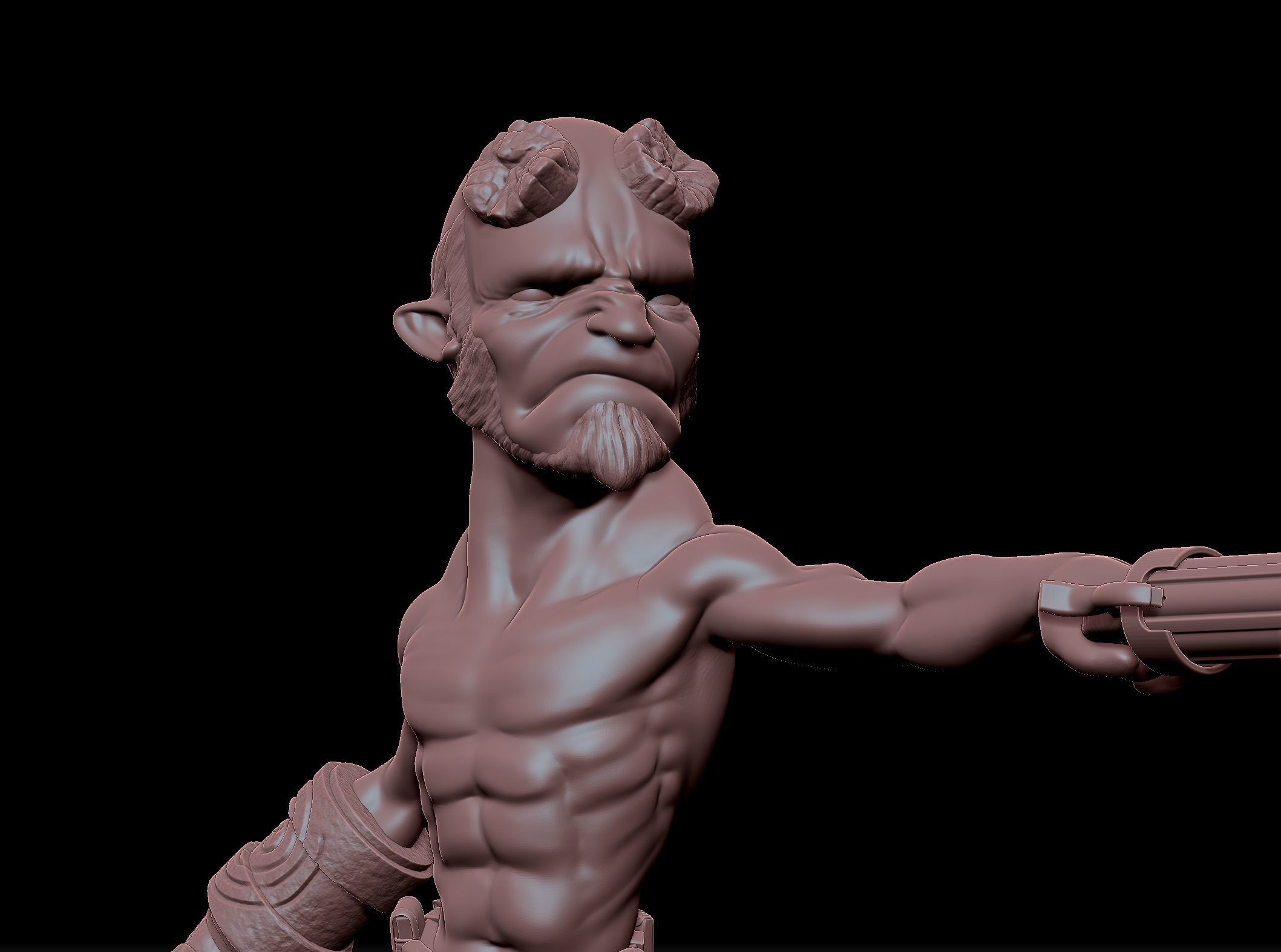 Hellboy miniature 3D print model_5