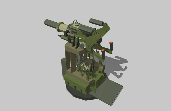 Rocket Launcher Low-poly 3D model
