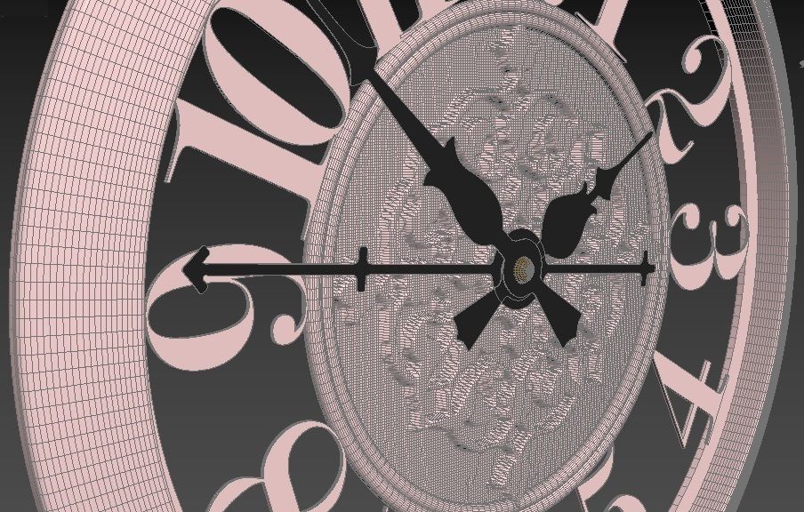 Wall Clock 3D model_4