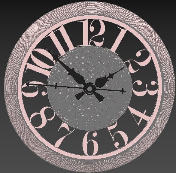 Wall Clock 3D model_2