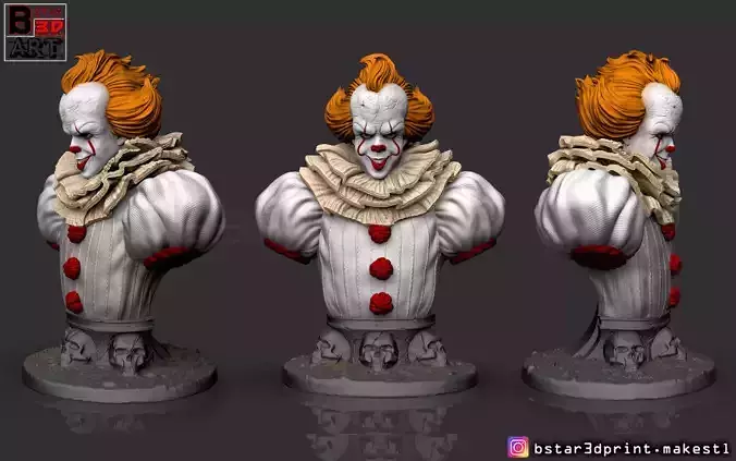 pennywise  Bust High quality - IT chapter Two - Halloween  3D print model