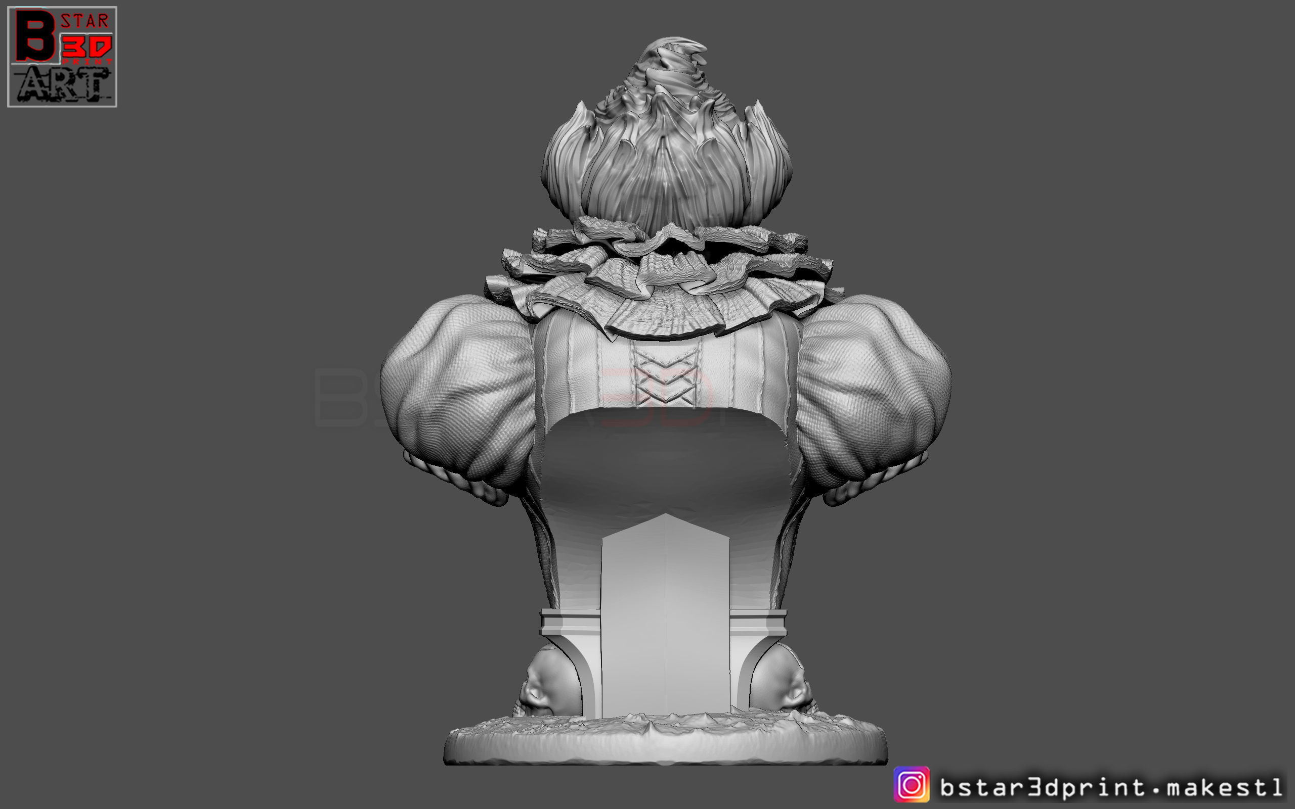 pennywise  Bust High quality - IT chapter Two - Halloween  3D print model_11