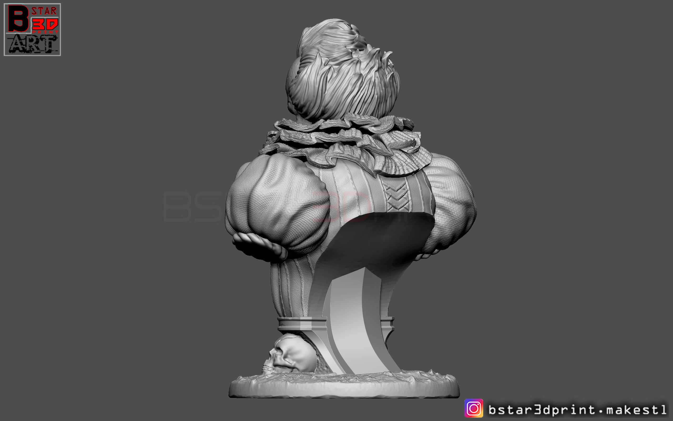 pennywise  Bust High quality - IT chapter Two - Halloween  3D print model_10