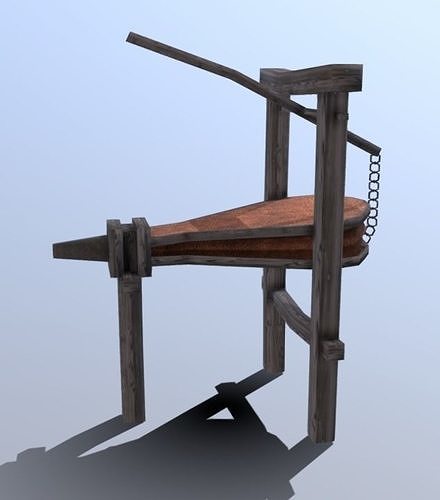Medieval Bellows Low-poly 3D model