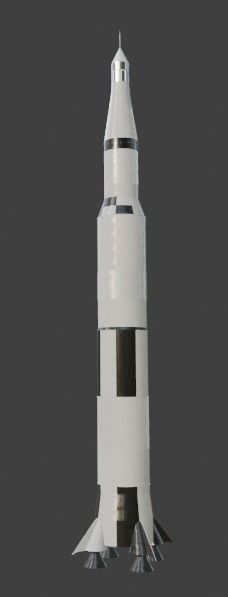 Saturn V Spaceship Free 3D model_6