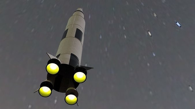 Saturn V Spaceship Free 3D model