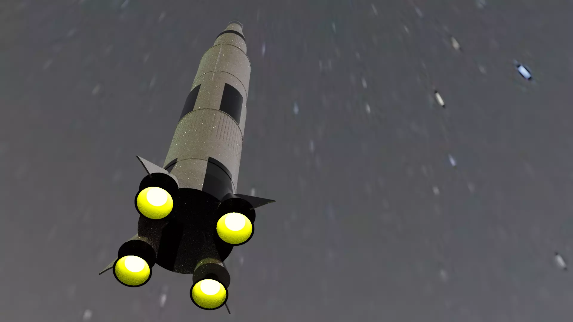 Saturn V Spaceship Free 3D model_0