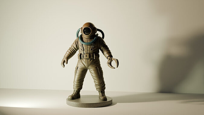 Sci-fi Character Model Vexon - Blender-STL-FBX-A Pose 3D model