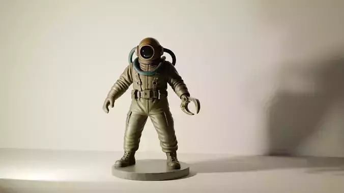 Sci-fi Character Model Vexon - Blender-STL-FBX-A Pose