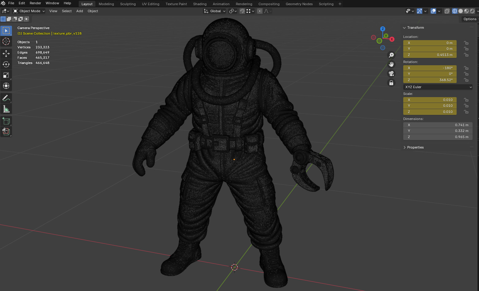 Sci-fi Character Model Vexon - Blender-STL-FBX-A Pose 3D model_13